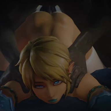 hyrule warriors, the legend of zelda, ganondorf, gerudo, gerudo link, link, link (breath of the wild), link (hyrule warriors), fugtrup, thermalobject99, anal, anal sex, blond hair, blonde, blonde hair