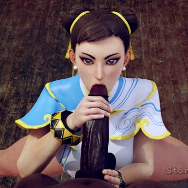 capcom, street fighter, chun-li, stoneddude, blowjob, blowjob face, dark-skinned male, interracial, 3d, animated, blender, mp4, sound, video