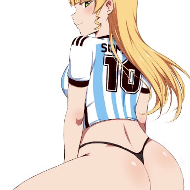 2022 fifa world cup, fifa, love live!, love live! superstar!!, world cup, heanna sumire, angel gabriel., box wonderland, 1girls, argentina, ass, big ass, blonde hair, bubble ass, bubble butt