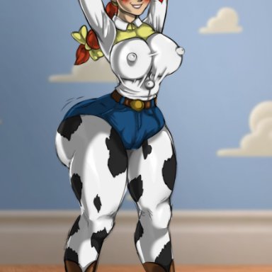 disney, pixar, toy story, jessie (toy story), jay-marvel, machine 54, armpits, ass, big ass, big breasts, big nipples, boots, braids, breasts, bubble butt