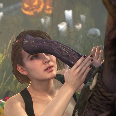 dead by daylight, halloween, resident evil, jill valentine, hyliamsfm, big penis, cock worship, growing, growth, growth sequence, handjob, horsecock, huge cock, imminent rape, imminent sex