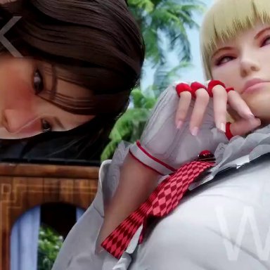 tekken, tekken 7, emilie de rochefort, kazama asuka, esk, 1futa, 1girls, clothed, clothing, duo, female, futa on female, futanari, human, imminent sex