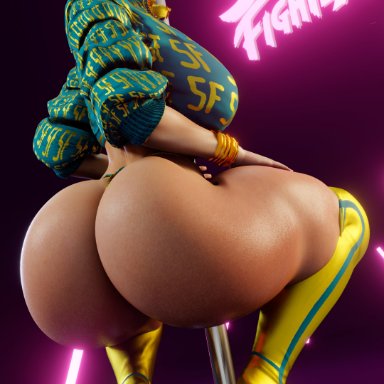 street fighter, chun-li, chun-li (cover girl), keyd10iori, snoopz, ass focus, ass view, back view, big boobs, big breasts, boots, booty, busty, butt focus, dat ass