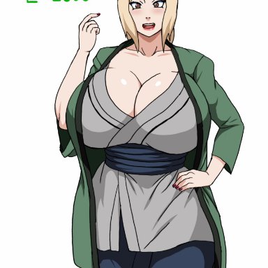 naruto, naruto (series), tsunade, naruho, big breasts, blonde female, cleavage, clothed, gilf, milf, tagme