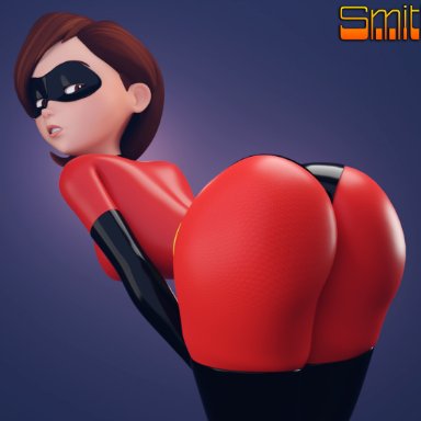 disney, pixar, the incredibles, the incredibles 2, elastigirl, helen parr, smitty34, ass, ass focus, bent over, big ass, big butt, bubble ass, bubble butt, large ass