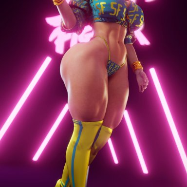 street fighter, chun-li, chun-li (cover girl), keyd10iori, repinscourge, snoopz, belly button, big breasts, boots, bracelet, busty, clenched fist, earrings, female, female only
