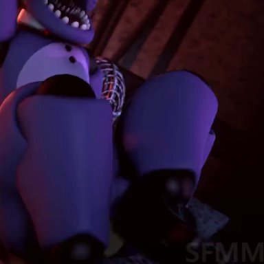 five nights at freddy's, five nights at freddy's 2, bonnie (fnaf), withered bonnie (fnaf), sfmmations, 1boy, anthro, ass, balls, dildo in ass, erection, gay, humanoid, inviting, inviting to sex