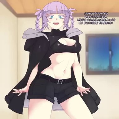 call of the night, nanakusa nazuna, aife the dark elf, rtil, hair rings, twintails, animated, english voice acting, mp4, sound, tagme, video, voice acted