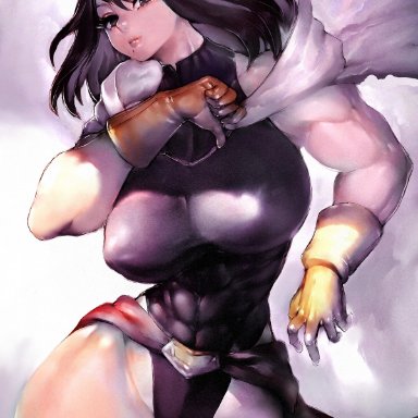 my hero academia, nana shimura, fumio (rsqkr), big breasts, curvy figure, female, female focus, female only, fit female, long hair, muscular female, voluptuous female, 2023, high resolution