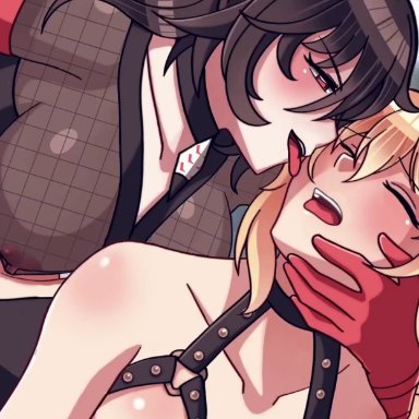 rwby, raven branwen, yang xiao long, jeska brucker, segal03, cum, cum inside, futa on female, futanari, implied futanari, incest, mother and daughter, animated, no sound, tagme