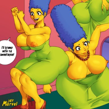the simpsons, marge simpson, jay-marvel, 1girls, big ass, big breasts, bottom heavy, breasts, busty, cleavage, curvaceous, curvy, curvy figure, eyebrows, eyelashes