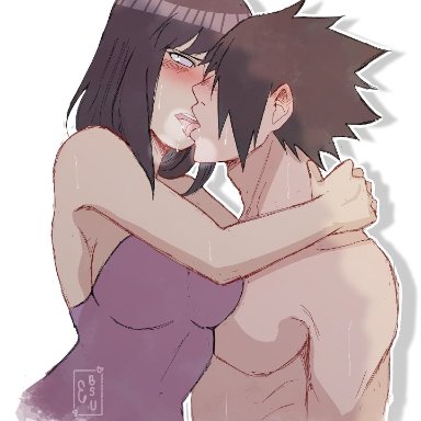 boruto: naruto next generations, naruto, naruto (series), shounen jump, hyuuga hinata, sasuke uchiha, artist request, 1boy, 1boy1girl, 1girls, big breasts, black hair, blush, blushing, breasts