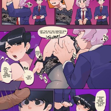 komi-san wa komyushou desu, komi shuuko, osana najimi, tadano hitohito, differland, diforland, 1boy, 1girls, ambiguous gender, black hair, bra, breasts, cheating, cheating boyfriend, cheating wife