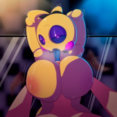 five nights at freddy's, scottgames, toy chica (fnaf), sonelos, 1girls, animatronic, chicken, female, hypnosis, mind control, paizuri, robot