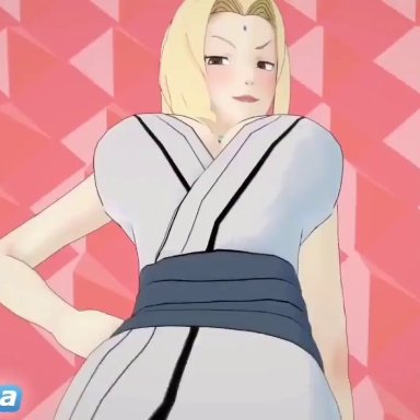 koikatsu, naruto, ppppu, tsunade, anonbluna, 1boy, 1girls, amazon position, ass, beep block skyway (music), big penis, blush, bouncing breasts, breast, breasts