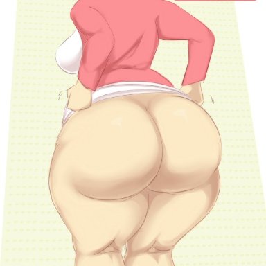 atlus, persona, persona 4, sayoko uehara, lewddoodler, 1girls, ass, beauty mark, big ass, bottom heavy, breasts, brown hair, bubble butt, clothing, dat ass