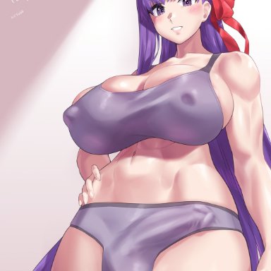 fate/grand order, fate (series), bb (fate), mizuumi (bb), 1futa, balls, big penis, breasts, bulge, cleavage, clothed, clothing, futa only, futanari, hand on hip