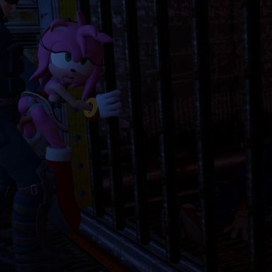 sonic (series), sonic adventure 2, sonic the hedgehog (series), amy rose, mobian (species), sonic the hedgehog, thenaysayer34, anthro, anus, boots, clothed, clothed sex, clothing, clothing aside, female