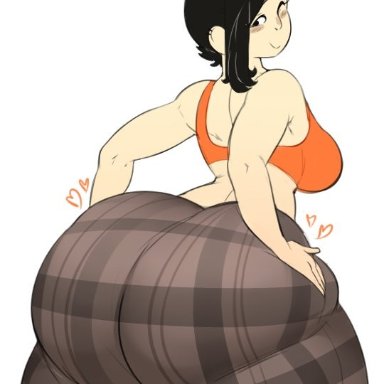 mizuki (bulumble-bee), bulumble-bee, 1girls, ass, ass focus, big ass, big butt, bottom heavy, bubble ass, bubble butt, fat ass, female, female focus, female only, hand on ass