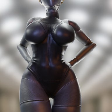 atomic heart, the twins (atomic heart), batesz, 1girls, big breasts, breasts, female, female only, large breasts, robot, solo, thick thighs, wide hips, 3d, blender