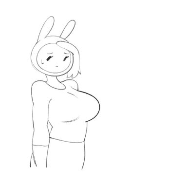 adventure time, fionna the human girl, bulumble-bee, 1girls, big breasts, blush, breast expansion, breast focus, breasts, covered nipples, erect nipples, expansion, eyebrows, eyelashes, female