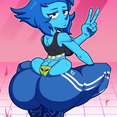 steven universe, lapis lazuli (steven universe), kenbr arts, 1girls, big ass, clothing, gem, panties, pants, solo, solo focus, 2d, high resolution, tagme