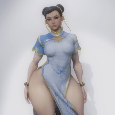 street fighter, street fighter 6, virt-a-mate, chun-li, bottomless, posing, thick thighs, 3d, animated, tagme, video, virtamate