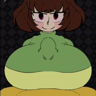 beat banger, undertale, asgore dreemurr, chara, darky, el primo, lastminutename, 1boy, 1girls, ahe gao, all the way to the base, big areola, big breasts, big penis, biting lip