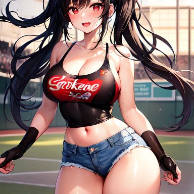 stable diffusion, 1girls, bad hands, big breasts, curvaceous, curvy body, curvy female, curvy figure, deformed hands, female focus, female only, legwear, twintails (hairstyle), ai generated, high resolution