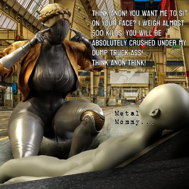 atomic heart, anon, right (atomic heart), the twins (atomic heart), squidmelon, 1boy, 1girls, abs, alternate ass size, athletic female, ballerina, big ass, big breasts, big butt, big dom small sub