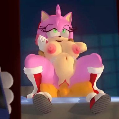 sonic (series), sonic the hedgehog (series), amy rose, sonic the hedgehog, tails, leviantan581re, big belly, cheating, cheating girlfriend, cucked by friend, cuckold, ntr, reverse cowgirl position, 3d, animated