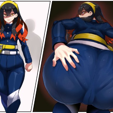 nintendo, pokemon, carmine (pokemon), nuezou, 1girls, ass, back view, big ass, big butt, bubble butt, butt, fat ass, female, female only, gloves