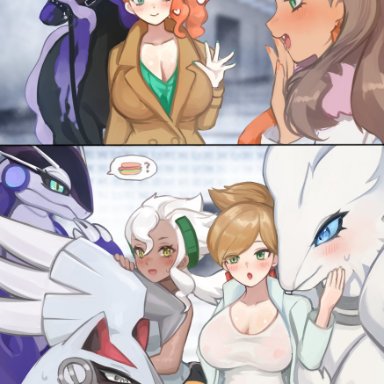 nintendo, pokemon, pokemon sm, pokemon ss, pokemon sv, aurea juniper, burnet (pokemon), professor sada (pokemon), reshiram, silvally, sonia (pokemon), spectrier, norza, 4futas, big breasts