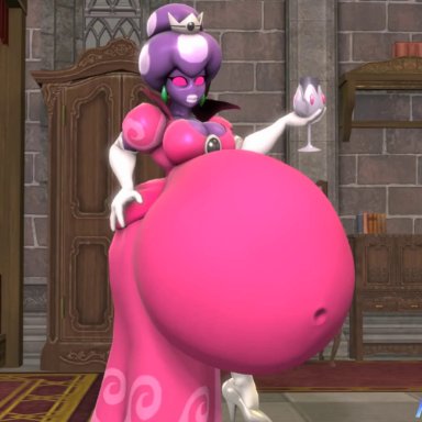 mario (series), mario and luigi (series), princess shroob, mobiustheice, absorption, absorption vore, ass expansion, big ass, big belly, big breasts, big butt, breast expansion, death, digested, digestion