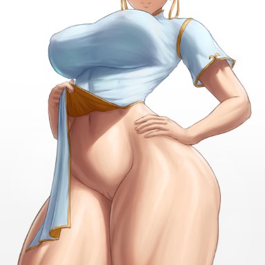 capcom, street fighter, street fighter 6, chun-li, superbusty, 1girls, breasts, brown eyes, brown hair, chinese clothes, female, hips, huge breasts, light-skinned female, light skin