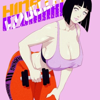 boruto: naruto next generations, naruto, naruto (series), shounen jump, hyuuga hinata, anddeath, 1girls, arched back, ass, bare arms, bare shoulders, bent over, big breasts, bimbo, black hair