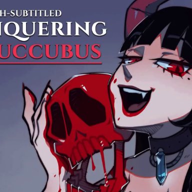 lithica the succubus, anifancys, speedosausage, big ass, big breasts, big butt, blowjob, cum, deep penetration, succubus, succubus horns, 2d, animated, english voice acting, longer than 30 seconds