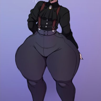 mitch cruorem, oc, blackwhiplash, big ass, big butt, black hair, child bearing hips, femboy, femboy only, huge ass, huge butt, huge thighs, hyper ass, jeans, short hair