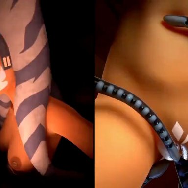 star wars: the clone wars, ahsoka tano, togruta, maximusjandari, anal, ball fondling, blowjob, clitoral stimulation, command, cum, cum swallow, deepthroat, glory hole, handjob, handjob while sucking