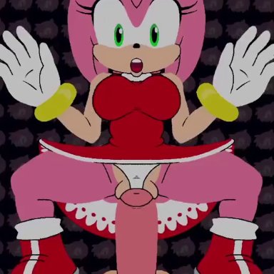 beat banger, sega, sonic (series), sonic the hedgehog (series), amy rose, mobian (species), sonic the hedgehog, adorable, ahe gao, ahegao, ahoge, anthro, anthro on anthro, anthro penetrating, anthro penetrating anthro