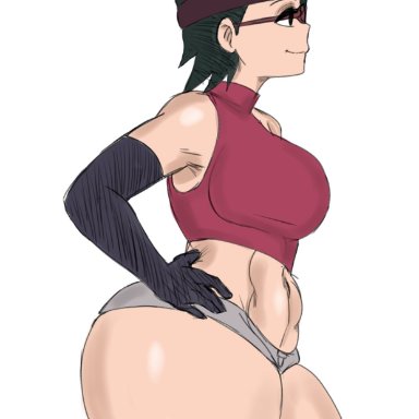 boruto: naruto next generations, naruto, naruto (series), sarada uchiha, derasshhh, 1girls, ass, big ass, big breasts, big butt, breasts, bubble ass, bubble butt, dumptruck ass, dumptruck butt