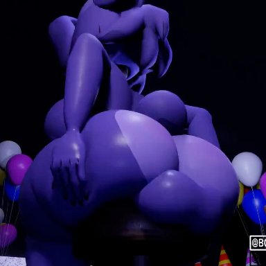 five nights at freddy's, fredina's nightclub, shadow freddy, shadow freddy (fnaf), balls, bootimax, 1futa, animatronic, anthro, ass, ass jiggle, big ass, big butt, completely naked, completely nude