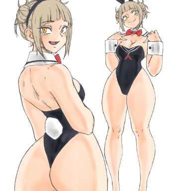 my hero academia, himiko toga, toshinoshin00, ass, bubble butt, bunnysuit, long legs