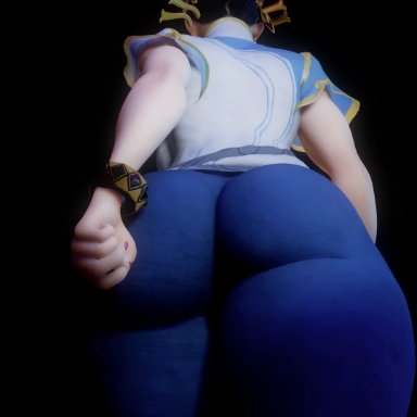 street fighter, street fighter 6, virt-a-mate, chun-li, ass focus, big butt, big thighs, curvy female, thick thighs, walking away, 3d, animated, tagme, video, virtamate