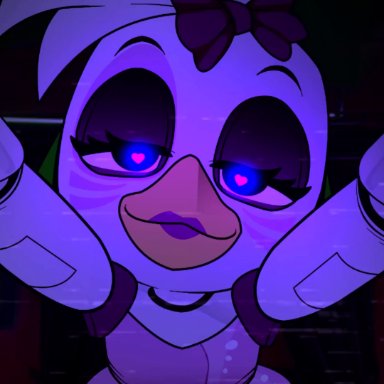 five nights at freddy's, fnaf, glamrock chica (fnaf), canaryprimary, flirtyfawn696, animal humanoid, animatronic, bodily fluids, cowgirl position, cum, cum in pussy, cum inside, female, female focus, female penetrated