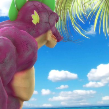 friendship is magic, hasbro, my little pony, rarity (mlp), spike (mlp), hooves-art, anthro, anthro on anthro, anus, ass, balls, beach, beach chair, beach towel, big balls