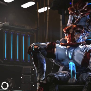 warframe, excalibur (warframe), ivara (warframe), white-crow, 1boy, 1girls, anal, anal sex, anus, ass, breasts, large penis, penis, sex, straight