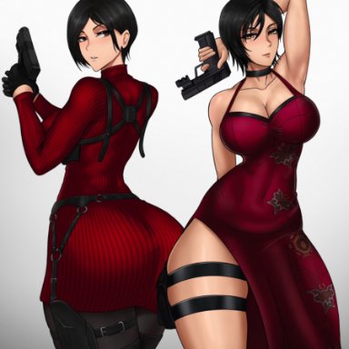 resident evil, resident evil 4, resident evil 4 remake, ada wong, ada wong (adriana), ada wong (caroline ribeiro), arcsinge, 1girls, asian, asian female, bubble ass, bubble butt, dat ass, female, female only