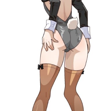 atlus, megami tensei, persona, persona 2, persona 2 innocent sin, kurosu jun, risuko, ass, ass focus, bunny boy, bunny costume, bunnysuit, fat ass, femboy, gay