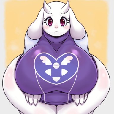 undertale, undertale (series), toriel, matospectoru, anthro, big breasts, breasts, clothed, clothing, female, fur, furry, furry only, horns, huge breasts